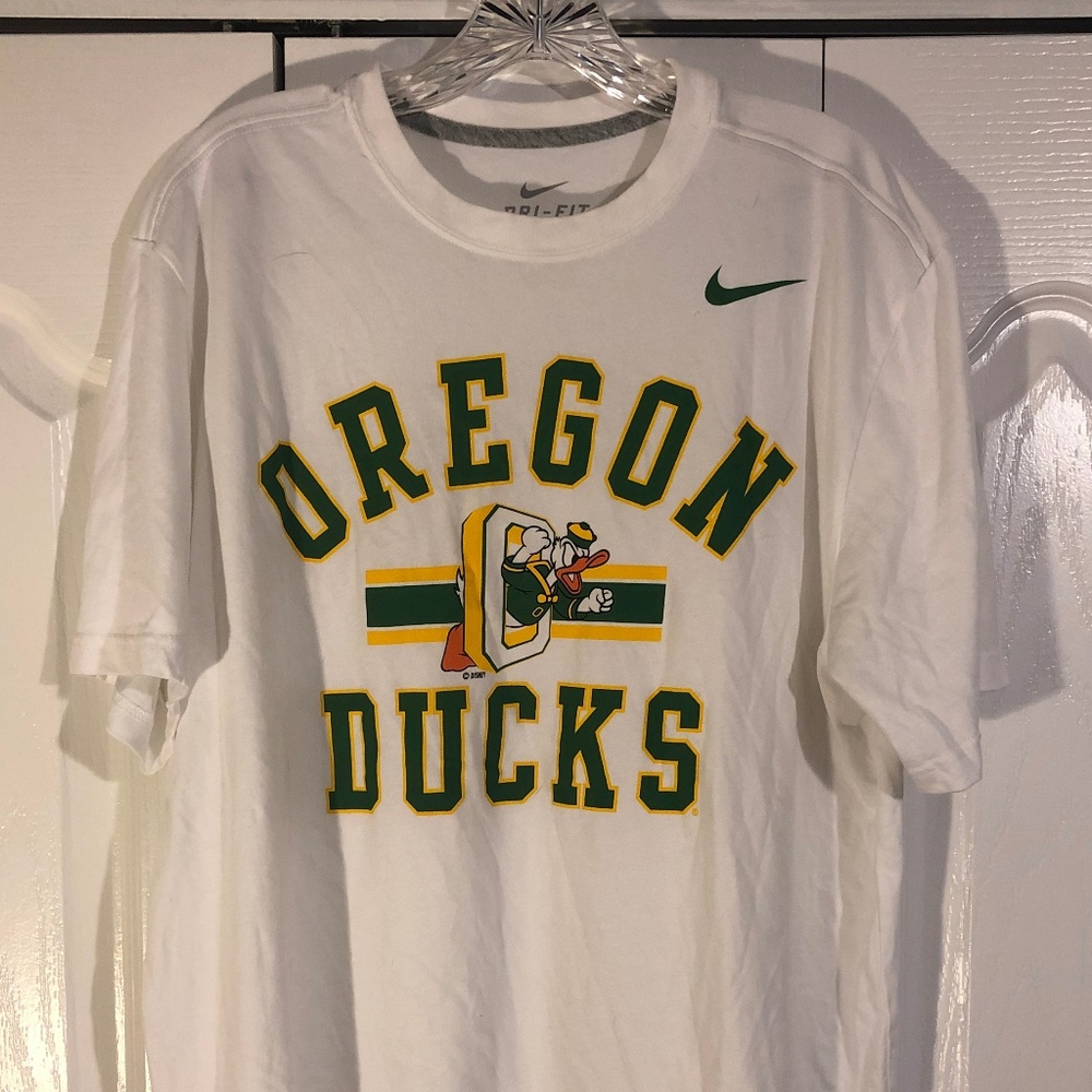 Nike - XL Oregon Ducks Retro white dri fit